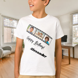 Foto collage film namn födelsedags pojke t shirt