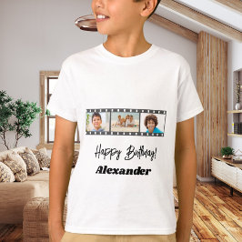 Foto collage film namn födelsedags pojke t shirt