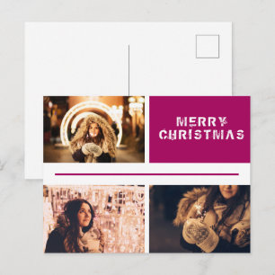 Foto Collage Modern Helg God Jul Vykort