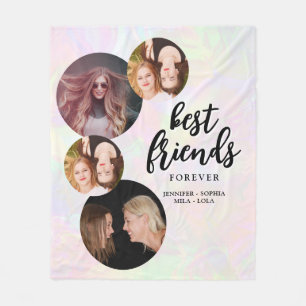 Foto Collage & Namn BFF Väninnor Fleecefilt