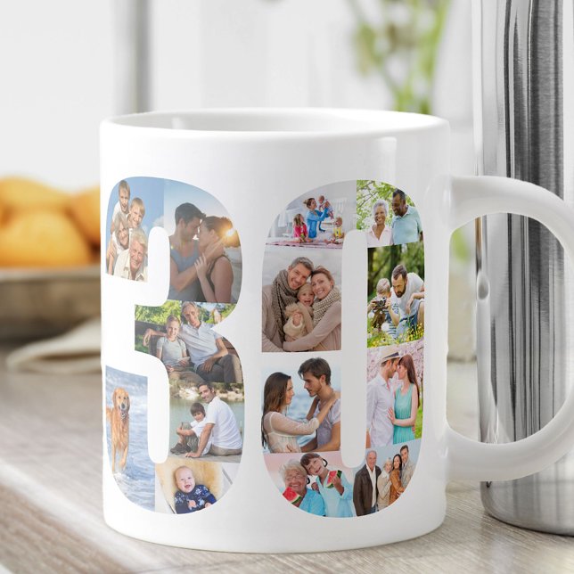 Foto Collage Nummer 30 - 30-årsdag Jumbo Mugg (Skapare uppladdad)
