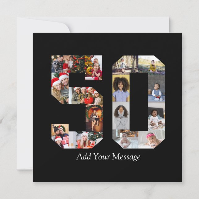 Foto Collage Nummer 50 Julkort (Framsida)