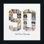 Foto Collage Nummer 90<br><div class="desc">Denna anpassningsbara produkt är där foton är arrangerade för att bilda formen av ett nummer. Den används ofta för milstolpsfiranden som födelsedagar, årsdagar eller prestationer, vilket gör det möjligt för användare att visa minnesvärda bilder i en enda, iögonfallande display. Designen erbjuder vanligtvis utrymmen för olika fotostorlekar och orienteringar, vilket säkerställer...</div>