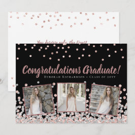 Foto Collage Rose Guld Silver Examen Kort