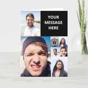 Foto Collage Sätt Ditt Ansikte På en Kort