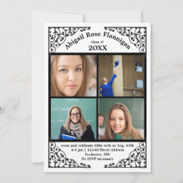 Foto Collage Spets - Examen Annonsering Inbjudningar