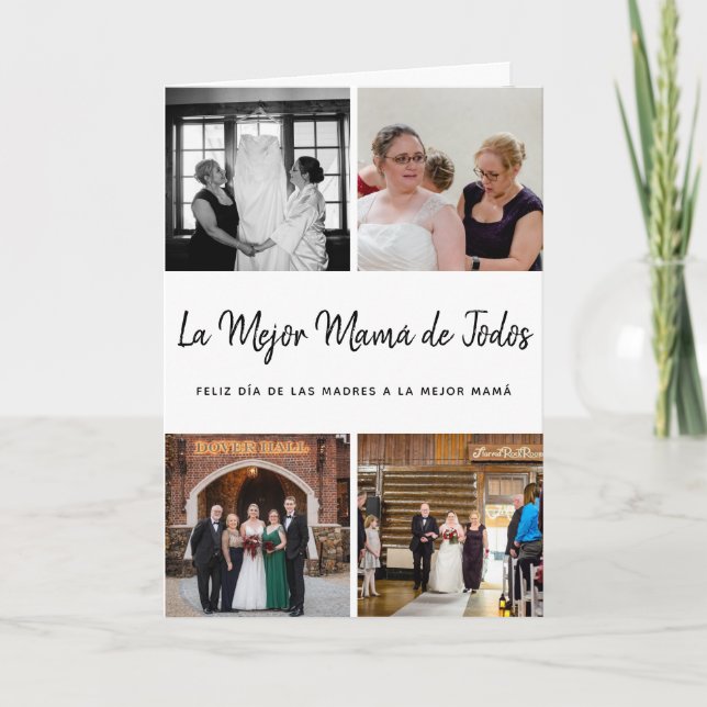 Foto Collage Tarjeta del Día de las Madres Kort (Framsida)