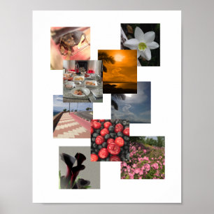 Foto Collage Utan Gränser Design Poster
