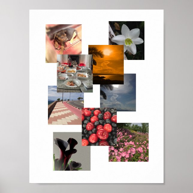 Foto Collage Utan Gränser Design Poster (Framsidan)