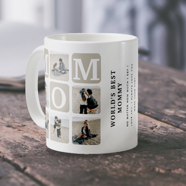 Foto Collage 'Världens Bästa Mamma' Kaffemugg (Skapare uppladdad)
