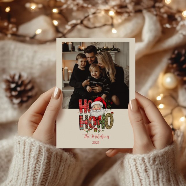 Foto Coquette Ho Ho Ho Santa jul Julkort (Skapare uppladdad)