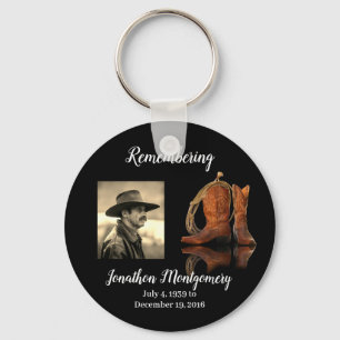 Foto, Cowboy Hat och Rope Memorial Nyckelring