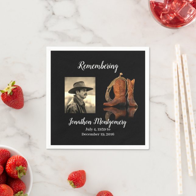 Foto, Cowboy Hat och Rope Memorial Pappersservett (Insitu)