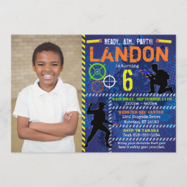 Foto Dart Wars Födelsedagsfest Inbjudan