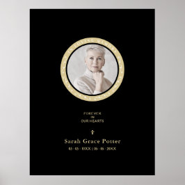 Foto Dekorativt Minnesmärke För Avliden Begravning Poster