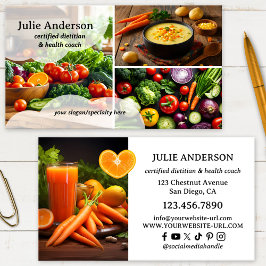 Foto Dietist Nutritionist Hälsocoach Visitkort