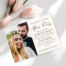 Foto efter bröllopsfesten Cream Bröllopsmottagning Inbjudningar