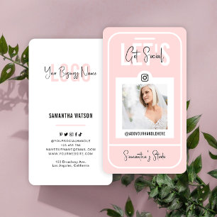 Foto Elegant Fotografi Feminin Rosa Instagram Visitkort