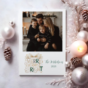Foto Elegant Glädjande och Ljus Jul Julkort