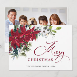 FOTO Elegant julhälsning med julstjärna Julkort