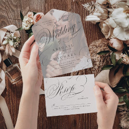Foto elegant klassisk kalligrafi vintage bröllop