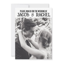 FOTO ELEGANT MINIMALIST WEDING INVICATION