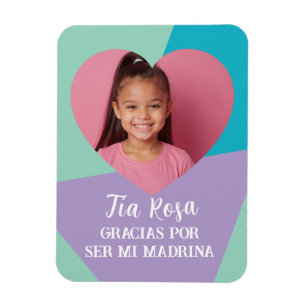 Foto en Corazon Regalo de Gracias Para Madrina Magnet