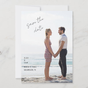 Foto Enkel Save the date Inbjudan
