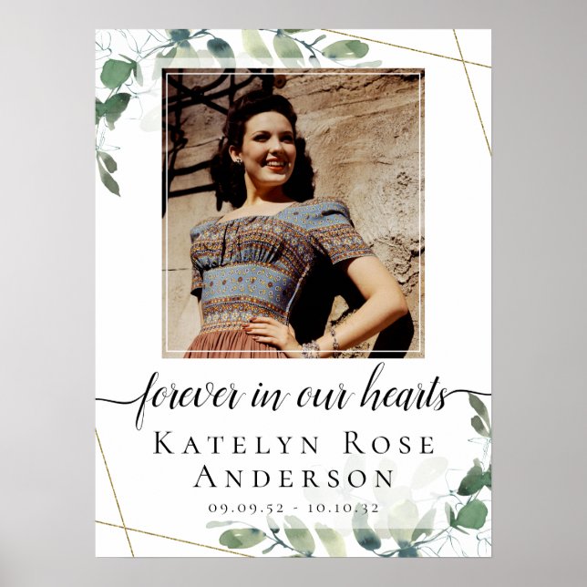 Foto Eukalyptus Begravning Välkomstskylt Poster (Framsidan)