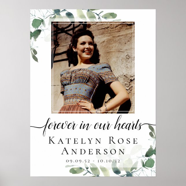 Foto Eukalyptus Begravning Välkomstskylt Poster (Framsidan)