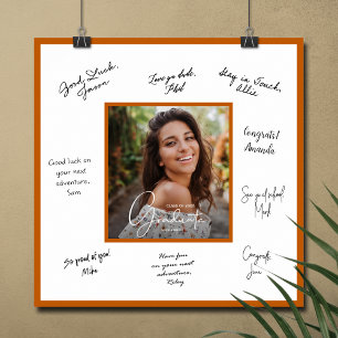 Foto Examen Autograf Bränd Orange Ram Poster