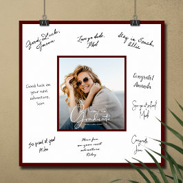 Foto Examen Autograf Mörk Vinröd Poster