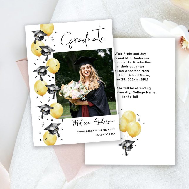 Foto Examen Fest Ballonger Annonsering Inbjudningar (Skapare uppladdad)