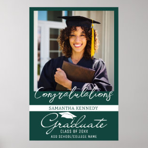 Foto Examen Grattis Studenter År 20XX Grön Poster