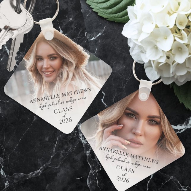 Foto Examen Nyckelring (Elegant Photo Graduation keychain)