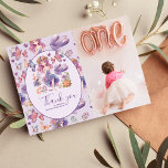 Foto Fairy First Enchanted Woodland 1st Birthday Tack Kort<br><div class="desc">Jag vill framföra ett hjärtligt tack till vår Photo Fairy First Girl's 1st Birthday Tack you Card. Detta kort är ett trevligt och personligt sätt att uttrycka er uppskattning till dem som firade denna speciella dag med er lilla. Anpassa det här tackkortet med ett foto från din första födelsedag i...</div>