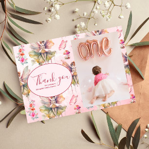 Foto Fairy First Girl's 1st Birthday Tack Kort