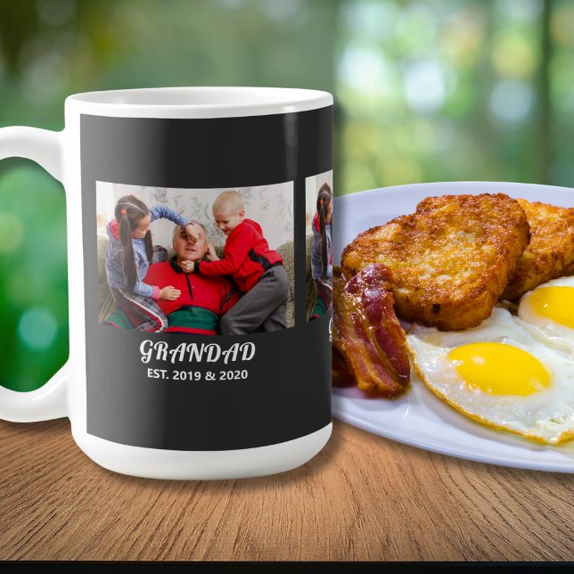 Foto Farfar Grundades Fet Vitt Typografi Kaffemugg (Skapare uppladdad)