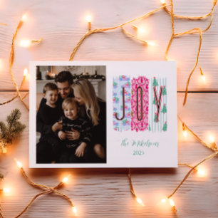 Foto färgglad glädje jul julkort