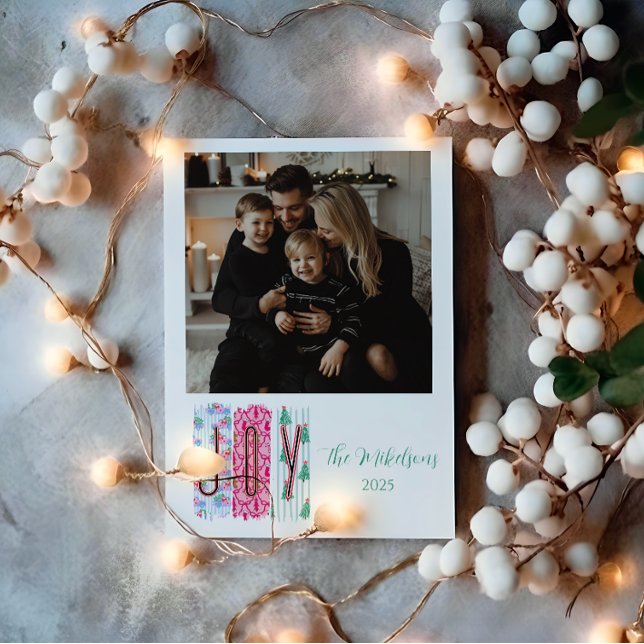 Foto färgglad glädje jul julkort (Skapare uppladdad)