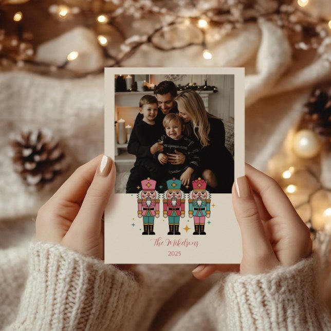 Foto Färgglad Nötknäppare Jul Julkort (Skapare uppladdad)
