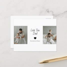 Foto Far's Day Gift med Kids' Namn - Helg Vykort