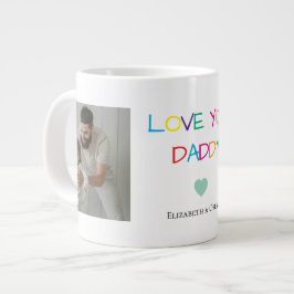 Foto Far's Day Gift med Kids' Namn - Jumbo Mugg