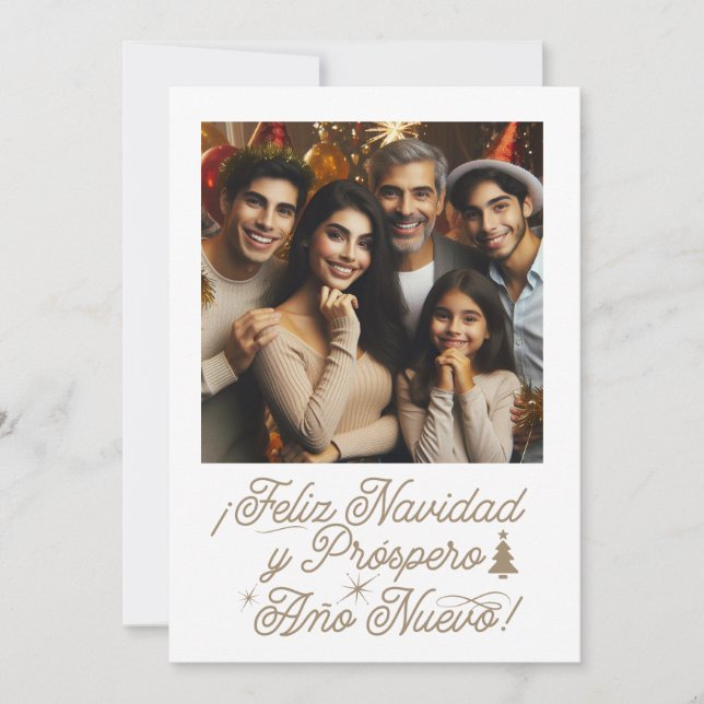 Foto Feliz Navidad & Próspero Año Nuevo Inbjudningar (Framsida)