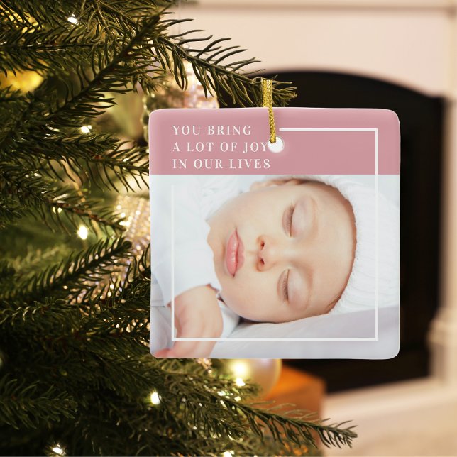 Foto finare Cute Baby | Rosa och vit | Offert Julgransprydnad Keramik (Skapare uppladdad)