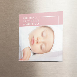 Foto finare Cute Baby | Rosa och vit | Offert Magnet