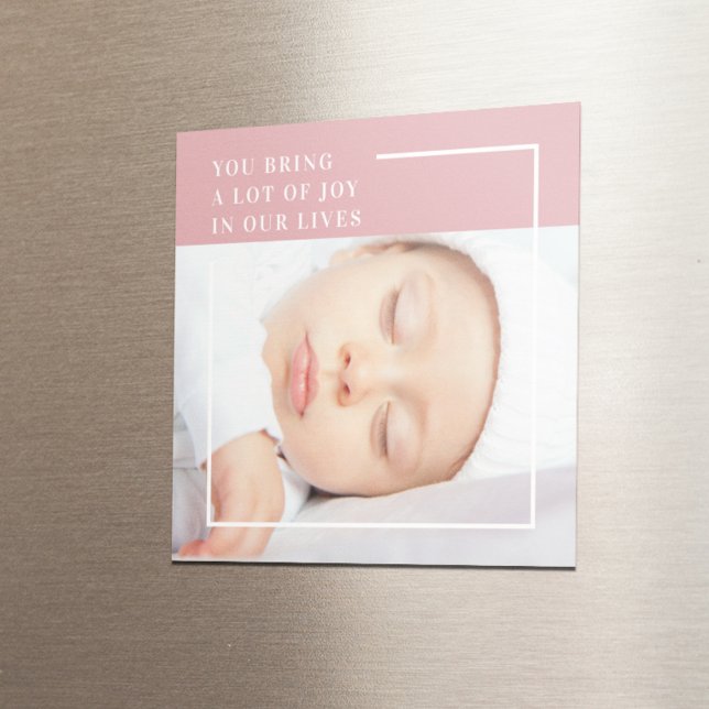 Foto finare Cute Baby | Rosa och vit | Offert Magnet (Skapare uppladdad)
