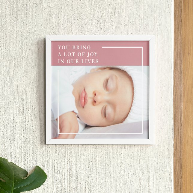 Foto finare Cute Baby | Rosa och vit | Offert Poster (Skapare uppladdad)