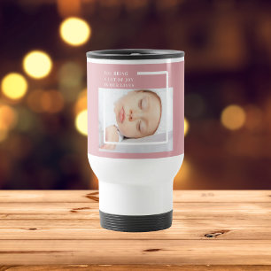 Foto finare Cute Baby Rosa och vit Offert Resemugg