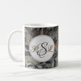 Foto Finare från Driftwood Woodgrain Initial Natur Kaffemugg